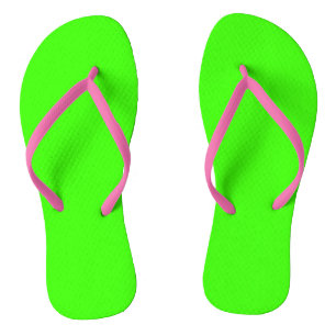 Highlighter Neon Green Solid Colour Jandals
