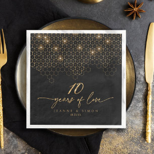 Highlights Gold 10th Anniversary ID1165 Napkin