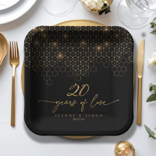 Highlights Gold 20th Anniversary ID1165 Paper Plate