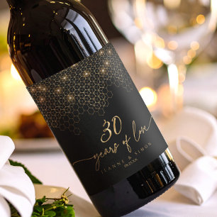 Highlights Gold 30th Anniversary ID1165 Wine Label