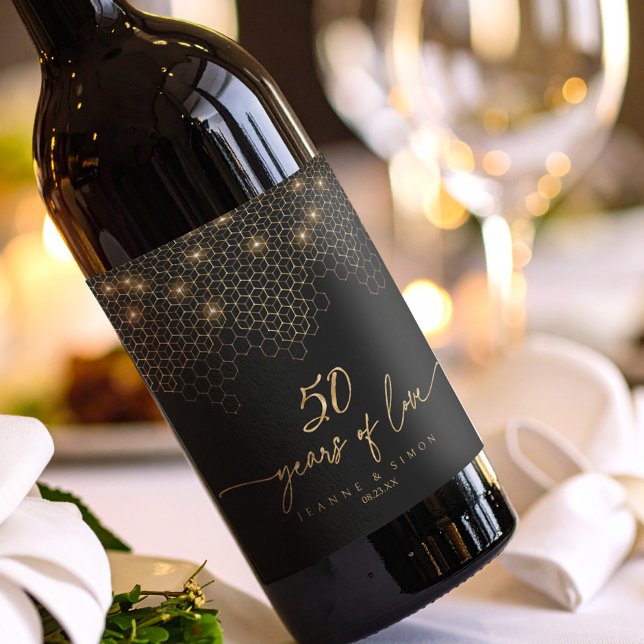 Highlights Gold 50th Anniversary ID1165 Wine Label (Creator Uploaded)