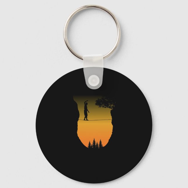 Highline im Gebirge Key Ring (Front)