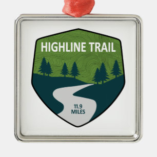 Highline Trail Glacier National Park Metal Tree Decoration