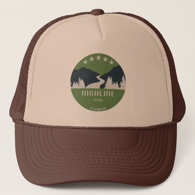 Highline Trail Glacier National Park Trucker Hat (Front)