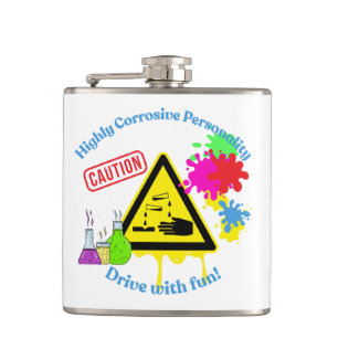 Highly Corrosive Personality Class 8 ADR Trucker Hip Flask
