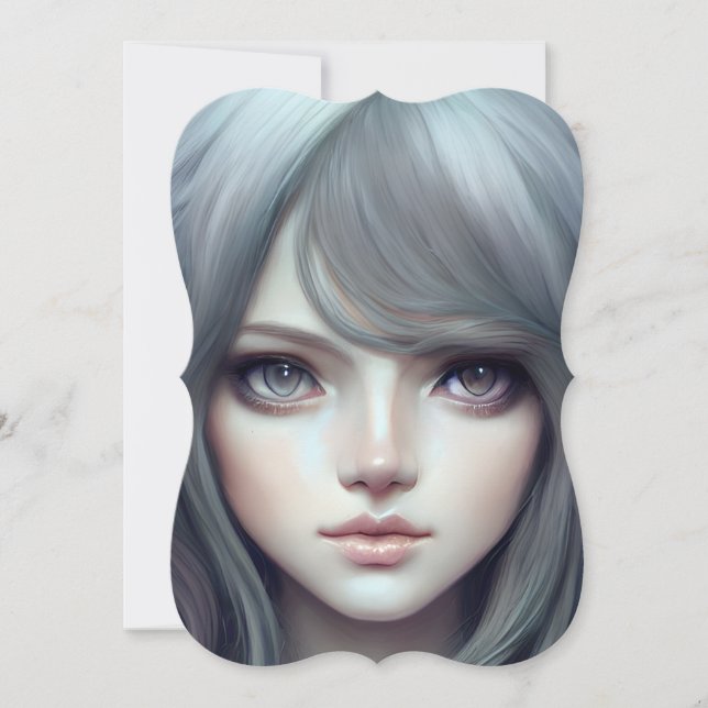 Highly Detailed Tabby Cat with Long Soft Hair Trip Card (Front)