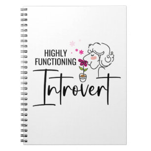 Highly Functioning Introvert Spiral Photo Notebook