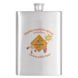 Highly Sensitive Driver: Coffee First!  Hip Flask