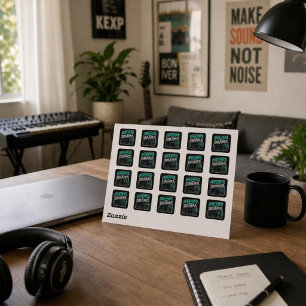Highpass the Drama – Synth Nerd Square Sticker