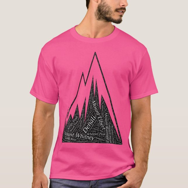 Highpointer Mountain Climbing 	 Peakbagger Peak Ba T-Shirt (Front)