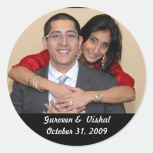 highres, Gurveen & VishalOctober 31, 2009 Classic Round Sticker