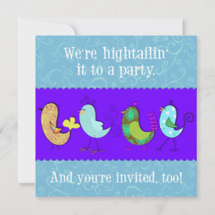 Hightailin' It Invitation Template Version One