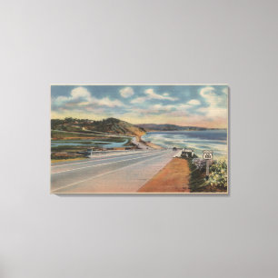 Highway 101 on the Coast of California ViewState Canvas Print