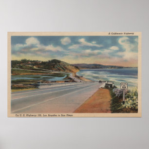 Highway 101 on the Coast of California ViewState Poster