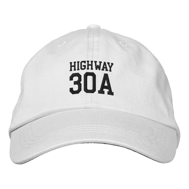 Highway 30A Embroidered Baseball Hat (Front)