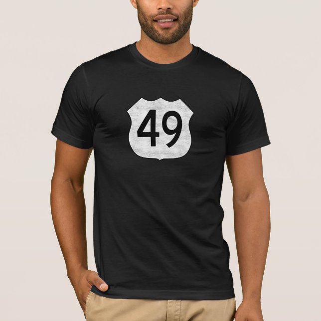 Highway 49 Route Sign T-Shirt (Front)