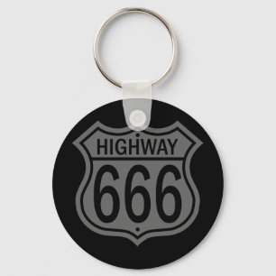 Highway 666 key ring