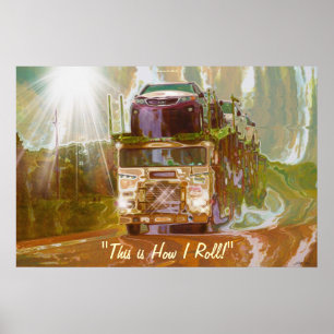 Highway Car Mover 2 Truck-Driver Art Poster