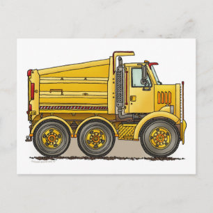 Highway Dump Truck Post Card