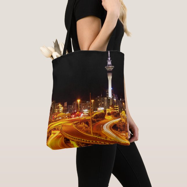 Highway into Auckland Tote Bag (Close Up)