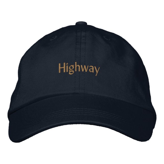 Highway open road and the spirit of adventure-Hat Embroidered Hat (Front)