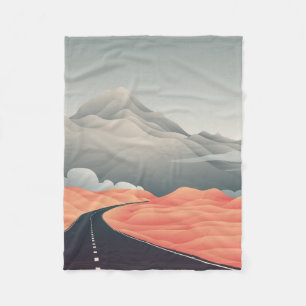 Highway Road Fleece Blanket