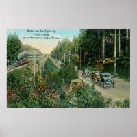 Highway Scene near American Lake
