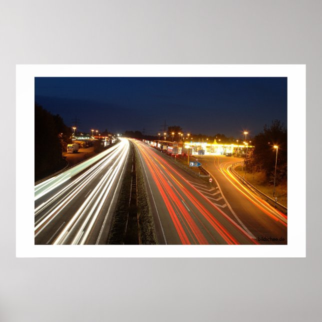 Highway stop in germany poster (Front)