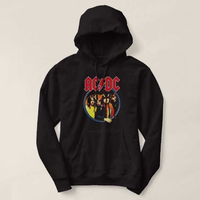 Highway To Hell ACDC Hooded Sweatshirt Band (Design Front)