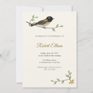 Hihi Stitchbird Retirement Party Invitation