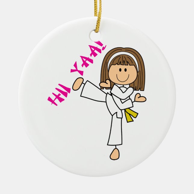 Hii Yaa Karate Ceramic Tree Decoration (Front)