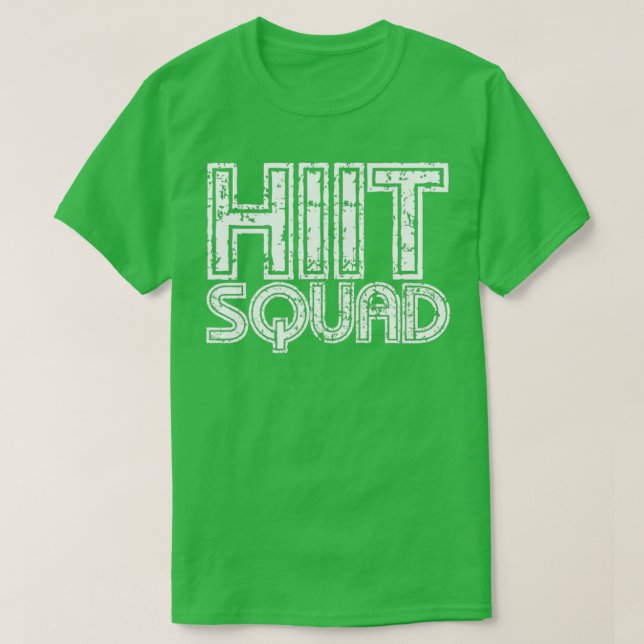 HIIT Squad White Ink T-Shirt (Design Front)