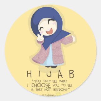 Hijab is Freedom Classic Round Sticker