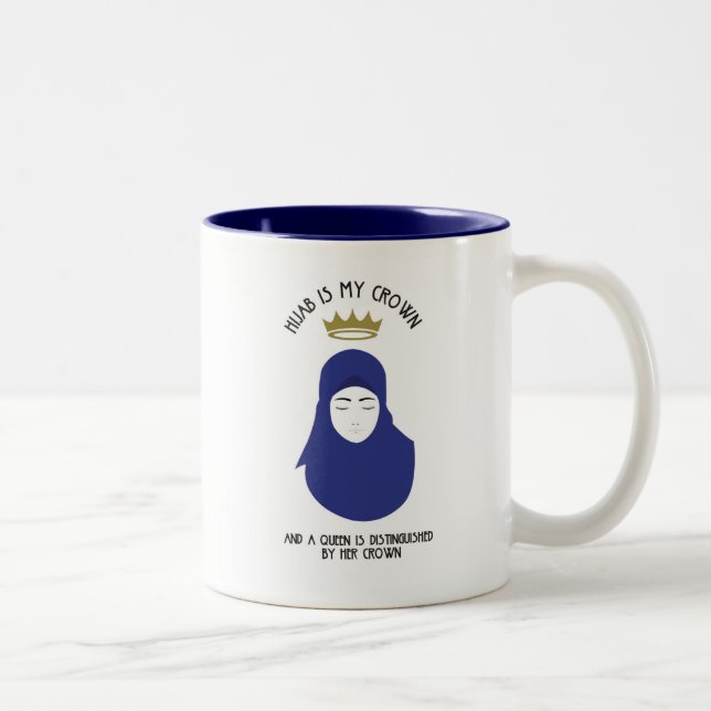 Hijab is my crown - BLUE Coffee Mug (Right)