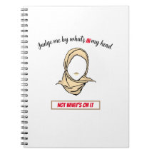 Hijab Pride Don't Judge Spiral Photo Notebook
