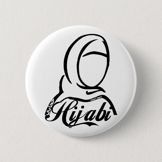 Hijabi 6 Cm Round Badge (Front)