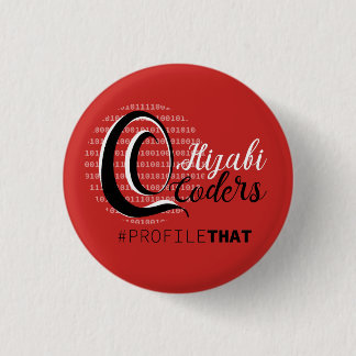 Hijabi Coders - Red 3 Cm Round Badge