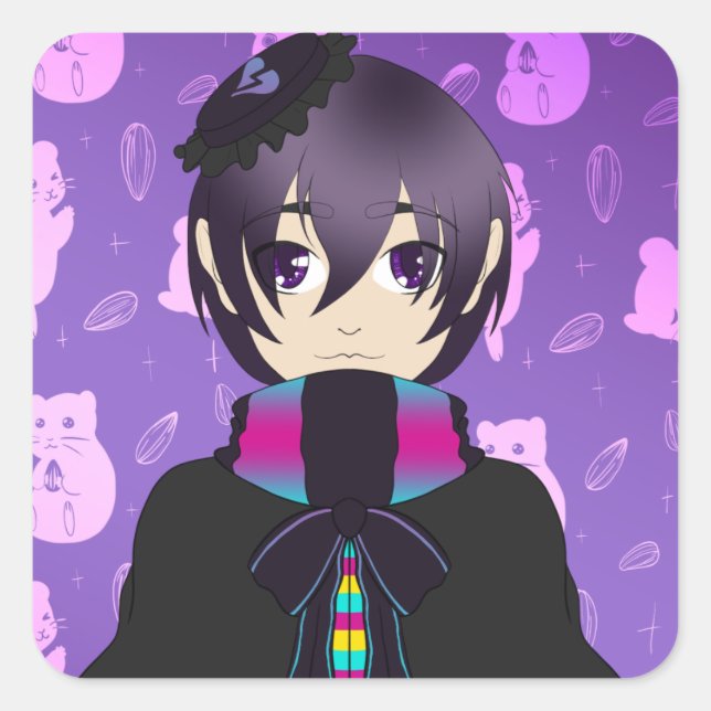 Hikaru Ohayashi Square Sticker (Front)