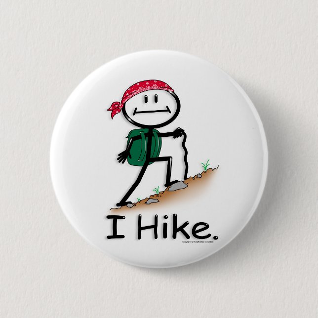Hike 6 Cm Round Badge (Front)
