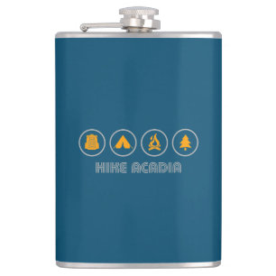 Hike Acadia Maine Hip Flask