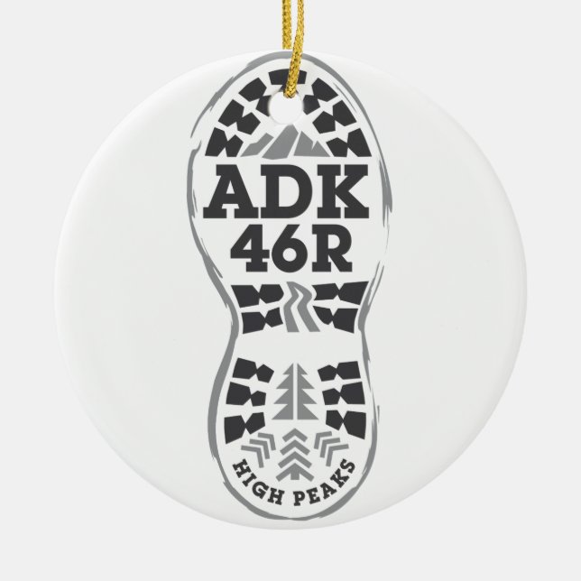 Hike ADK Ceramic Tree Decoration (Front)