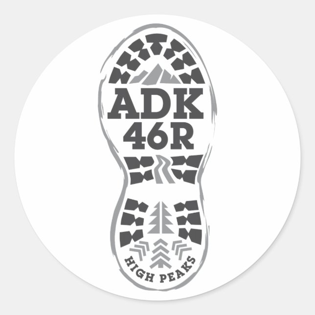 Hike ADK Classic Round Sticker (Front)