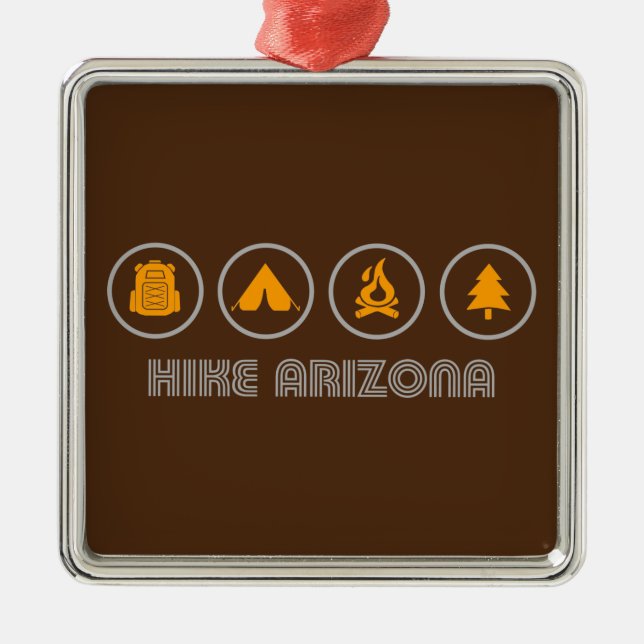 Hike Arizona Metal Tree Decoration (Front)