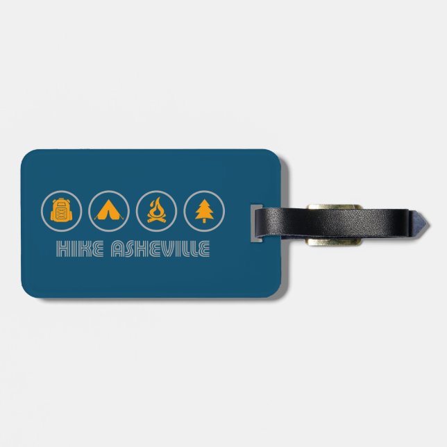 Hike Asheville North Carolina Luggage Tag (Back Horizontal)