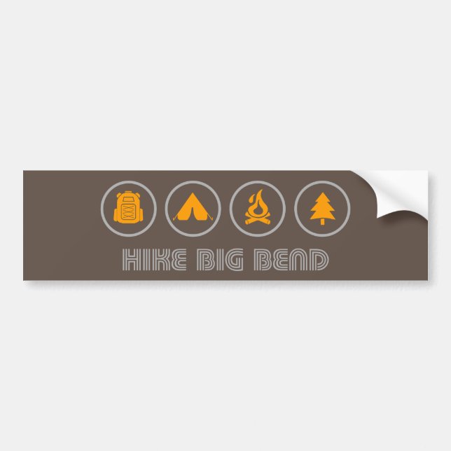 Hike Big Bend Texas Bumper Sticker (Front)