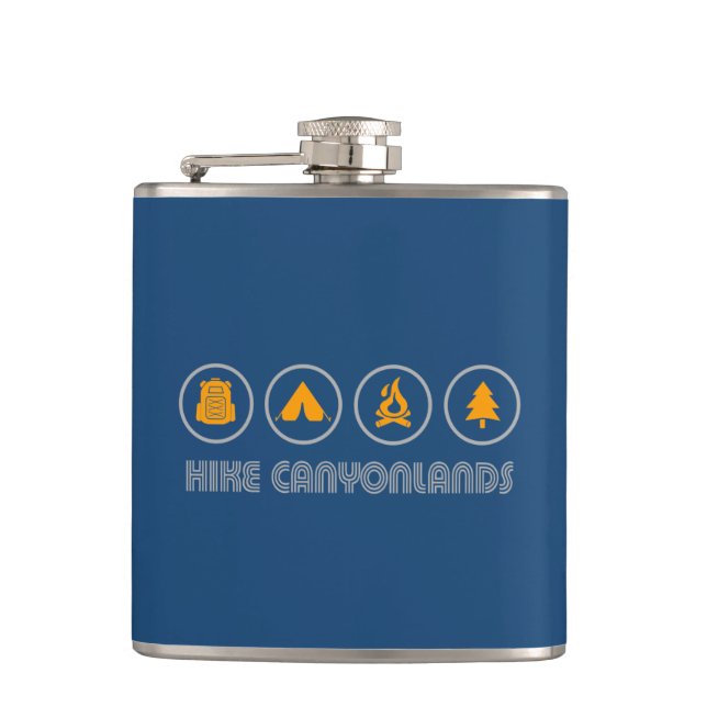 Hike Canyonlands National Park Hip Flask (Front)