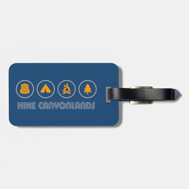 Hike Canyonlands National Park Luggage Tag (Back Horizontal)