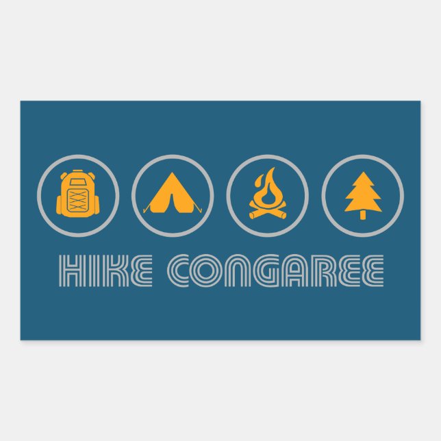 Hike Congaree National Park Rectangular Sticker (Front)