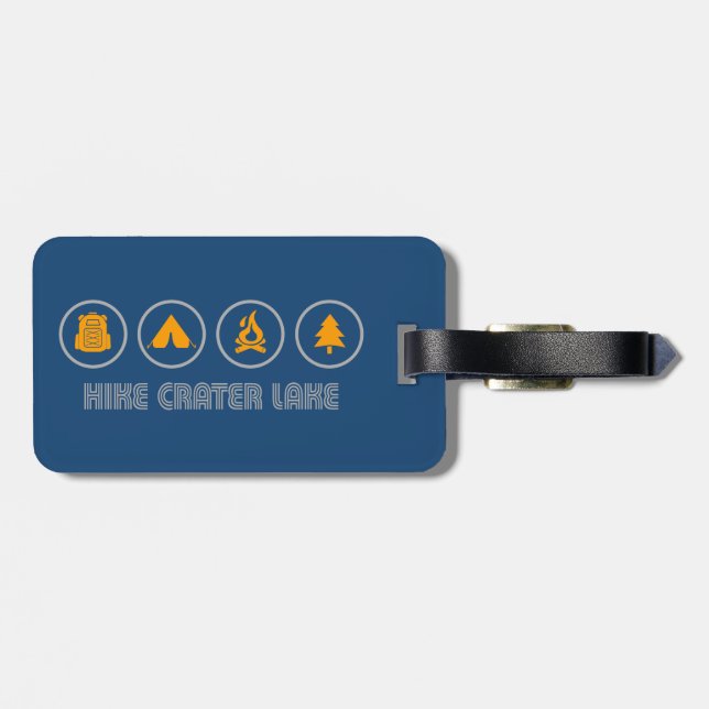 Hike Crater Lake National Park Luggage Tag (Back Horizontal)