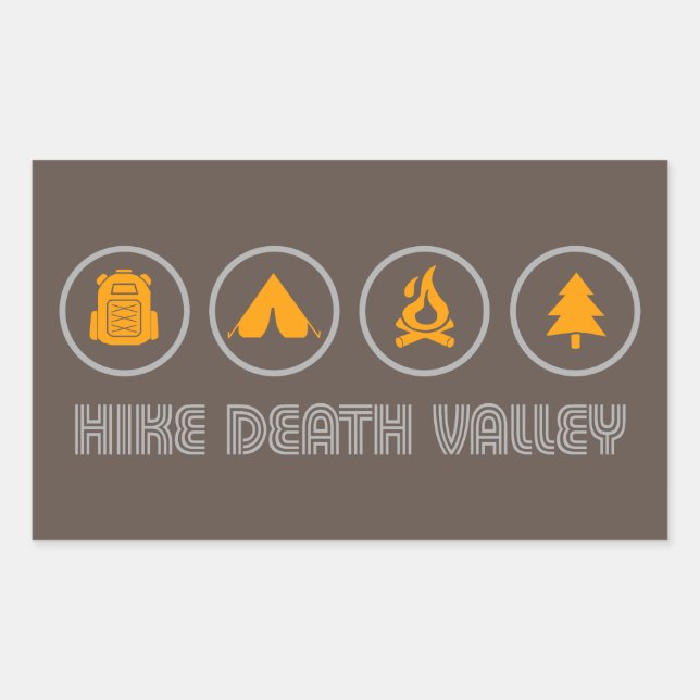 Hike Death Valley National Park Rectangular Sticker (Front)